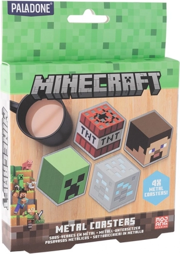 Minecraft metaliniai padėkliukai – 4 vnt. rinkinys