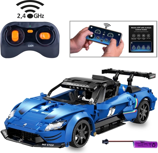 CaDA Maserati GT2 su nuotoliniu valdymu 1:14 mėlynas