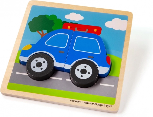 Įdedama dėlionė „Automobilis“ Bigjigs Toys