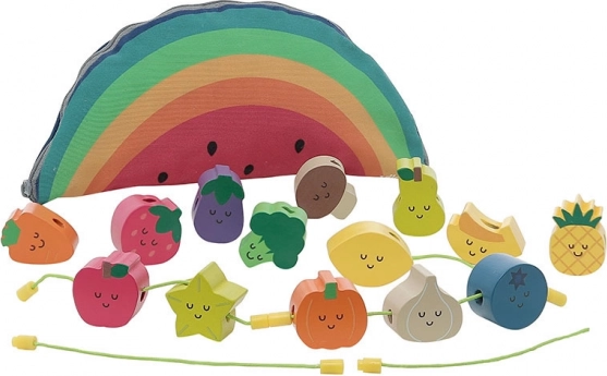 Wooden Stringing Beads Fruits and Vegetables