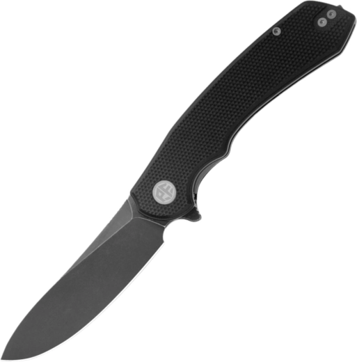 Petrified Fish Waterspout sulankstomas kišeninis peilis 9 cm black stonewash G10