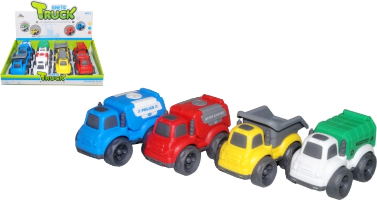 Plastikinis automobilis su inercine (trintine) pavara vaikams nuo 18+ mėn.