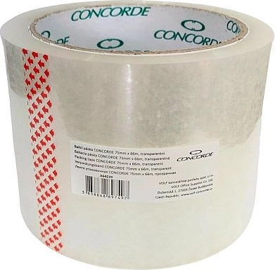CONCORDE packing tape 75 mm × 66 m, transparent