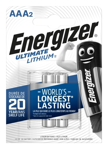 Energizer Ultimate Lithium AAA lithium batteries - 2 pcs