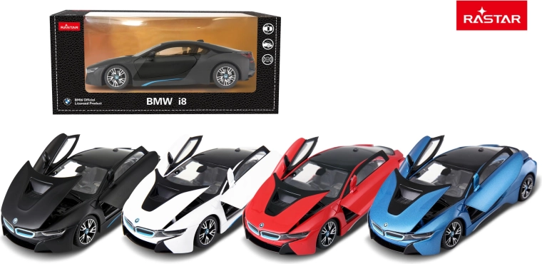 Die-cast model car Rastar BMW i8 1:24 blue