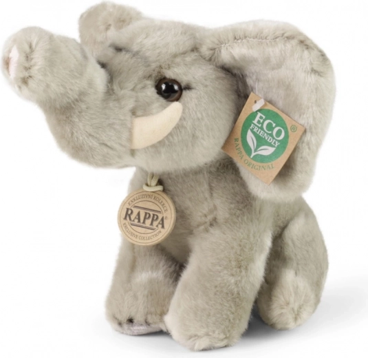 Plush Sitting Elephant 18 cm ECO-FRIENDLY
