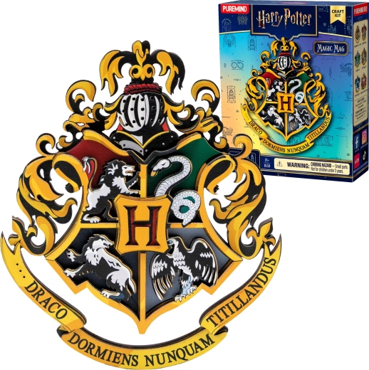 Puremind Harry Potter assemble-it-yourself wooden 3D puzzle – magnet (Hogwarts, surprise) - 1 piece