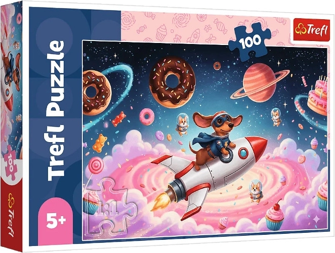 100-piece puzzle: Hedgehog on a rocket