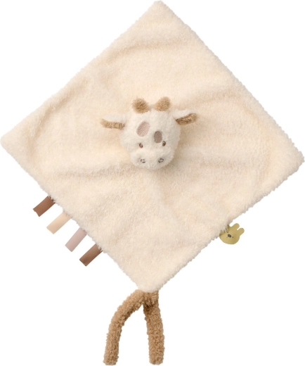 Nattou migdukas – pliušinis guodimosi pledelis Teddy žirafa 28 × 28 cm