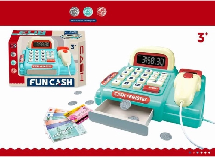 Vaikiškas kasos aparatas Fun Cash Blue