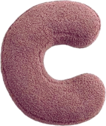 Mealini pliušinė raidė C rožinė – 1 vnt.