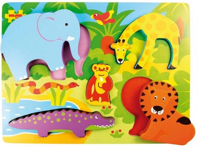 Wooden Insert Puzzle Safari BIGJIGS TOYS