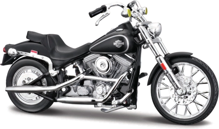 Maisto HD motociklas 1984 FXST Softail matinės juodos spalvos 1:18