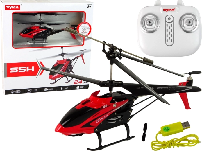 RC sraigtasparnis SYMA S5H 2.4G raudonas