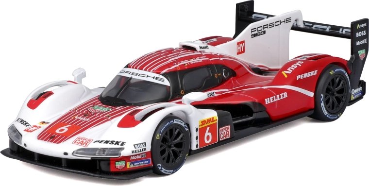 Bburago 1:43 Porsche 963 Nr. 6 – kolekcinis modelis dovanų dėžutėje
