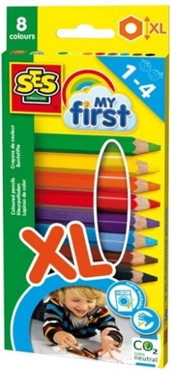 SES My First extra thick pastel pencils 8 pcs XL