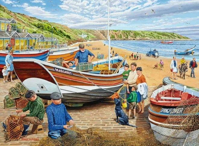 Ravensburger dėlionė Happy Days at Work: Žvejai, 500 detalių