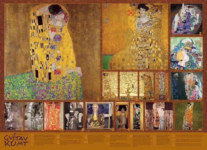 Gustavo Klimto „Aukso amžius“ dėlionė (1000 detalių)