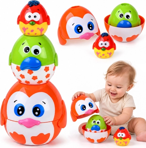 Interactive Nesting and Stacking Eggs 2-in-1