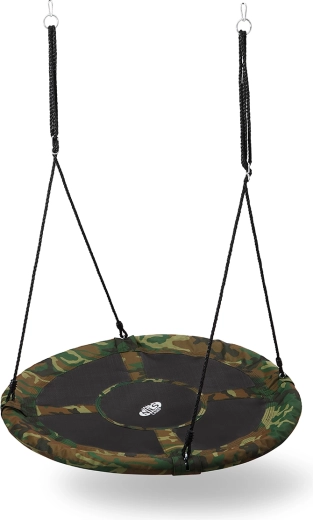 Pakabinamos sūpynės „paukščio lizdas“ 110 cm, maskuojamos (kamufliažinės), NILS CAMP