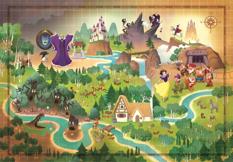 Puzzle Story Maps: Snow White 1000 Pieces