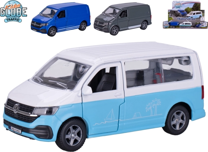 Kids Globe Traffic VW Transporter die-cast model 13.5 cm with pull-back action