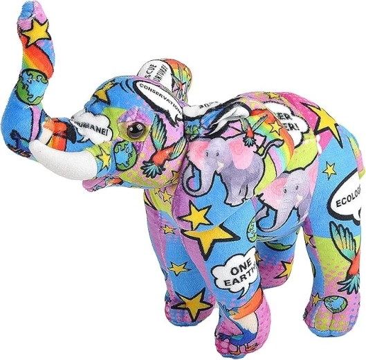 Plush Elephant with a Message for the Planet 30 cm