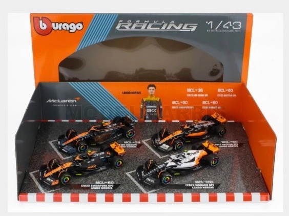 Bburago Formula Racing F1 McLaren Team 1:43 – 4 vnt.