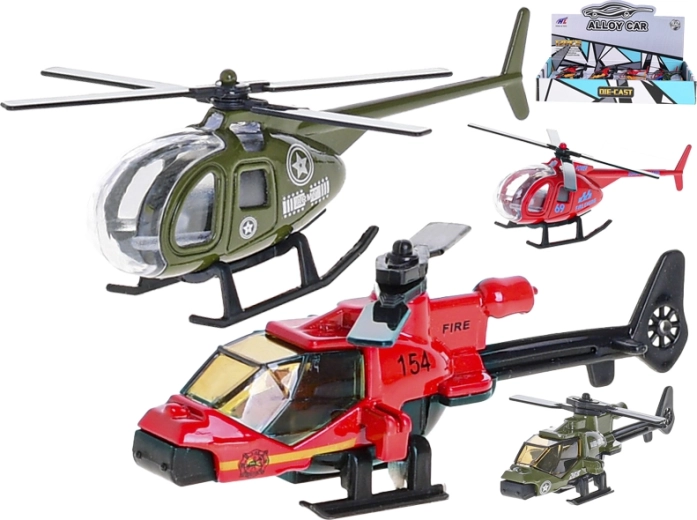 Metal helicopter 9 cm – durable toy for kids