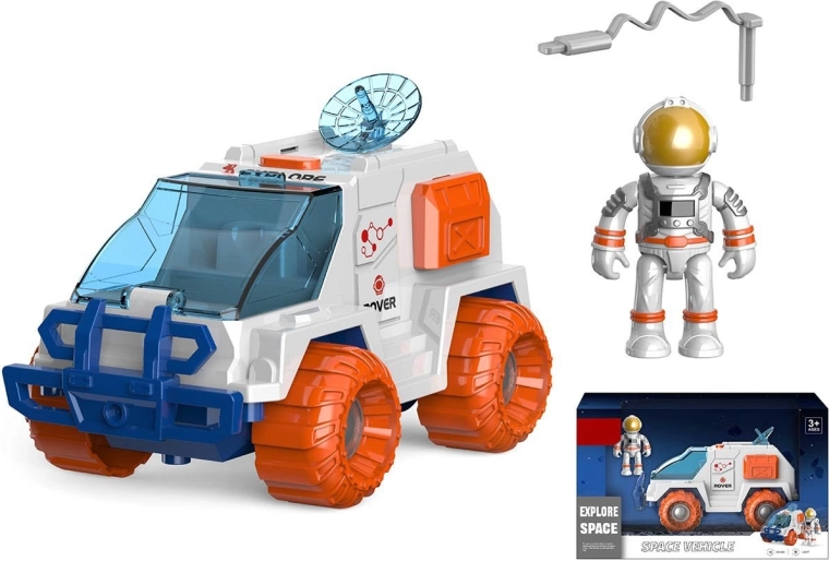Kosminė transporto priemonė su astronautu, su šviesa ir garsu