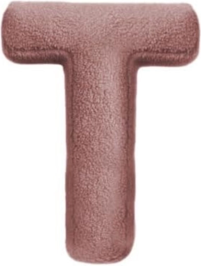 Mealini pliušinė raidė T, rožinė – 1 vnt.