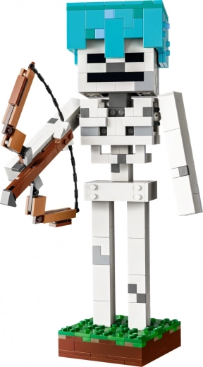 Poziuojama Minecraft skeleto figūrėlė