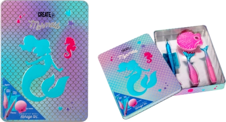 Create It! Mermaid kosmetikos dėžutė su makiažo priemonėmis
