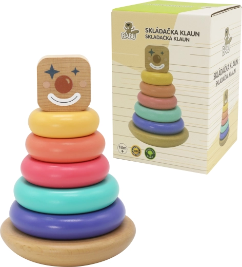 BABU karnavalinė medinė dėliojama (stakavimo) piramidė