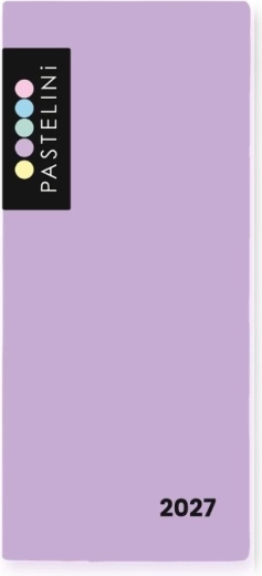 Pastelini mėnesinis kalendorius–dienoraštis PVC dėkle 2027, violetinis