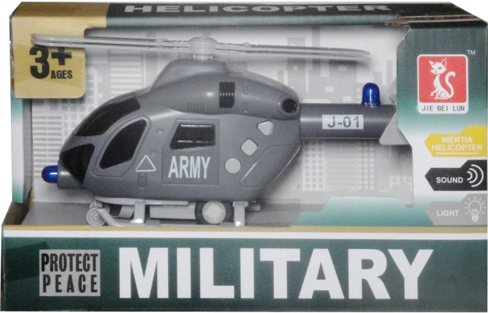 Plastic rescue helicopter with light and sounds