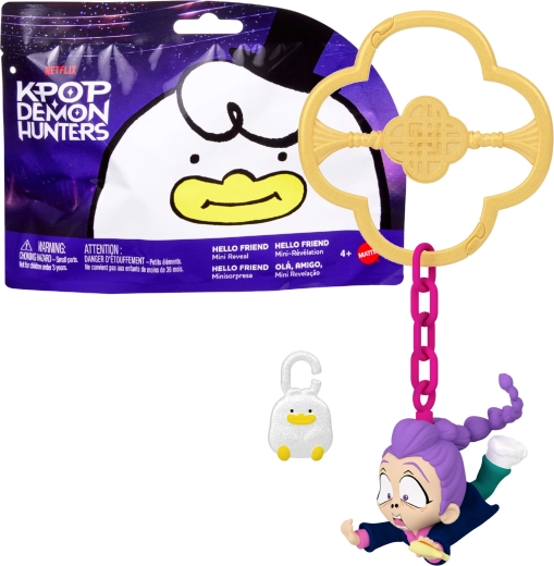 Mattel Netflix KPop Demon Hunters Surprise – Hello Friend Mini Reveal Mini Keychain Figure