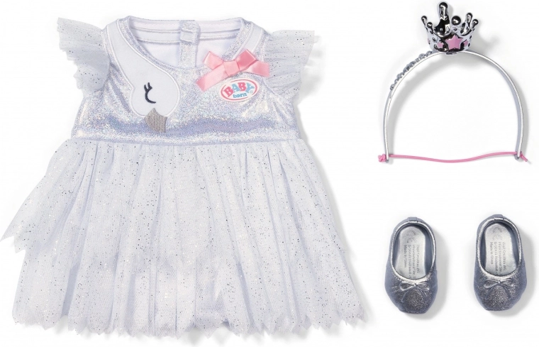 Blizgus baleto įvaizdis su gulbės motyvu