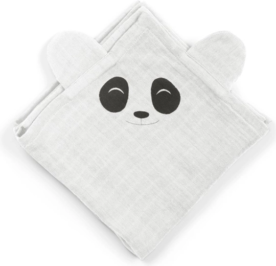 NuuRoo Bjork muslin diapers panda white onyx (2 pcs)