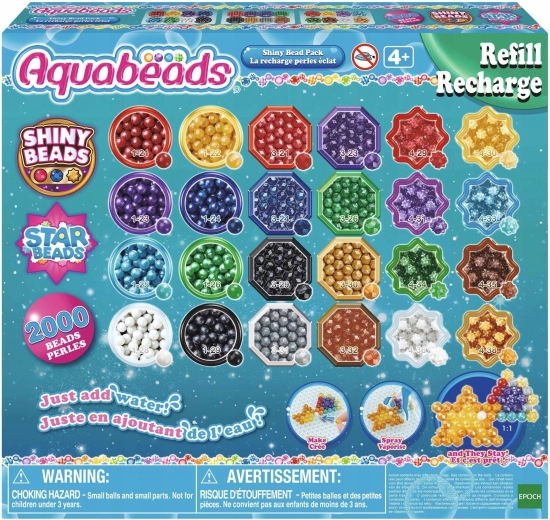 Aquabeads Shimmer Beads – 2000-piece Add-on Set