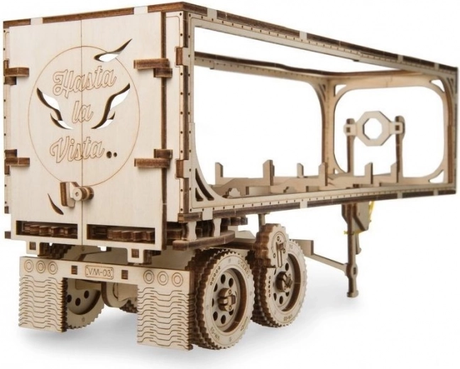Medinė 3D dėlionė – priekaba sunkvežimiui HEAVY BOY VM-03 (138 dalių) UGEARS