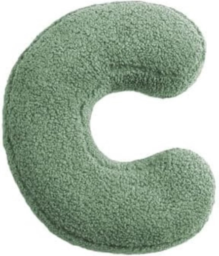 Mealini pliušinė raidė c, žalia – 1 vnt.