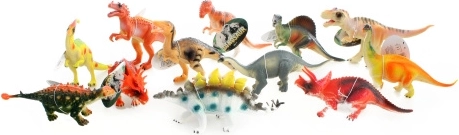Maži guminiai dinozaurai – 1 vnt.