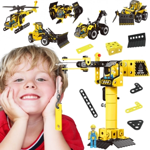 Woopie construction kit construction machines STEAM 6-in-1, 223 pieces
