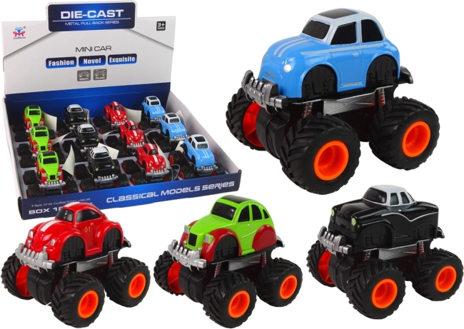 Metal toy car with big wheels – various variants