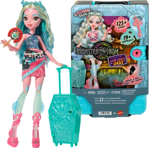 Monster High Lagoona Blue – lagaminas su paslaptimis ir priedais 28 cm