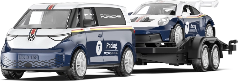Siku Super VW ID. Buzz su priekaba ir Porsche 911 GT3 RS