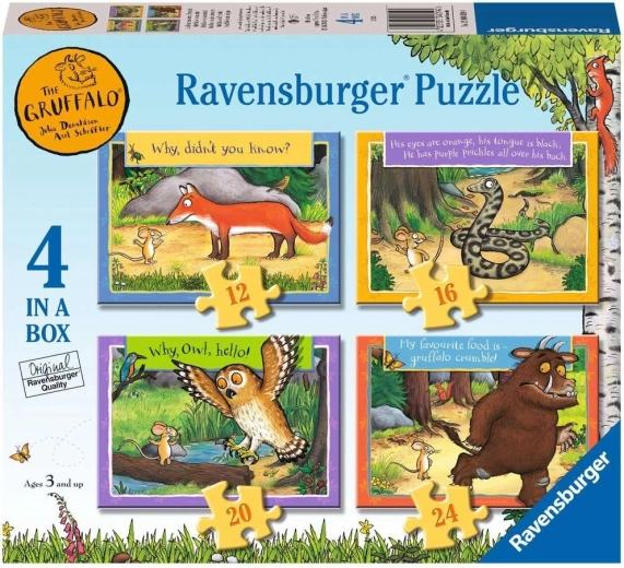 Ravensburger dėlionė Gruffalo: pasakų istorijos 4 viename