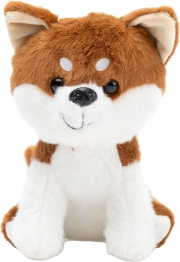 Pliušinis šuo Shiba Inu rudos-baltos spalvos 20 cm