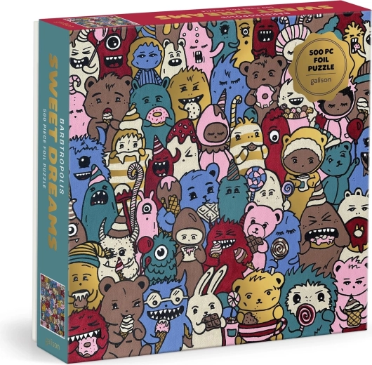 Galison Metallic Square Puzzle Sweet Dreams, 500 Pieces